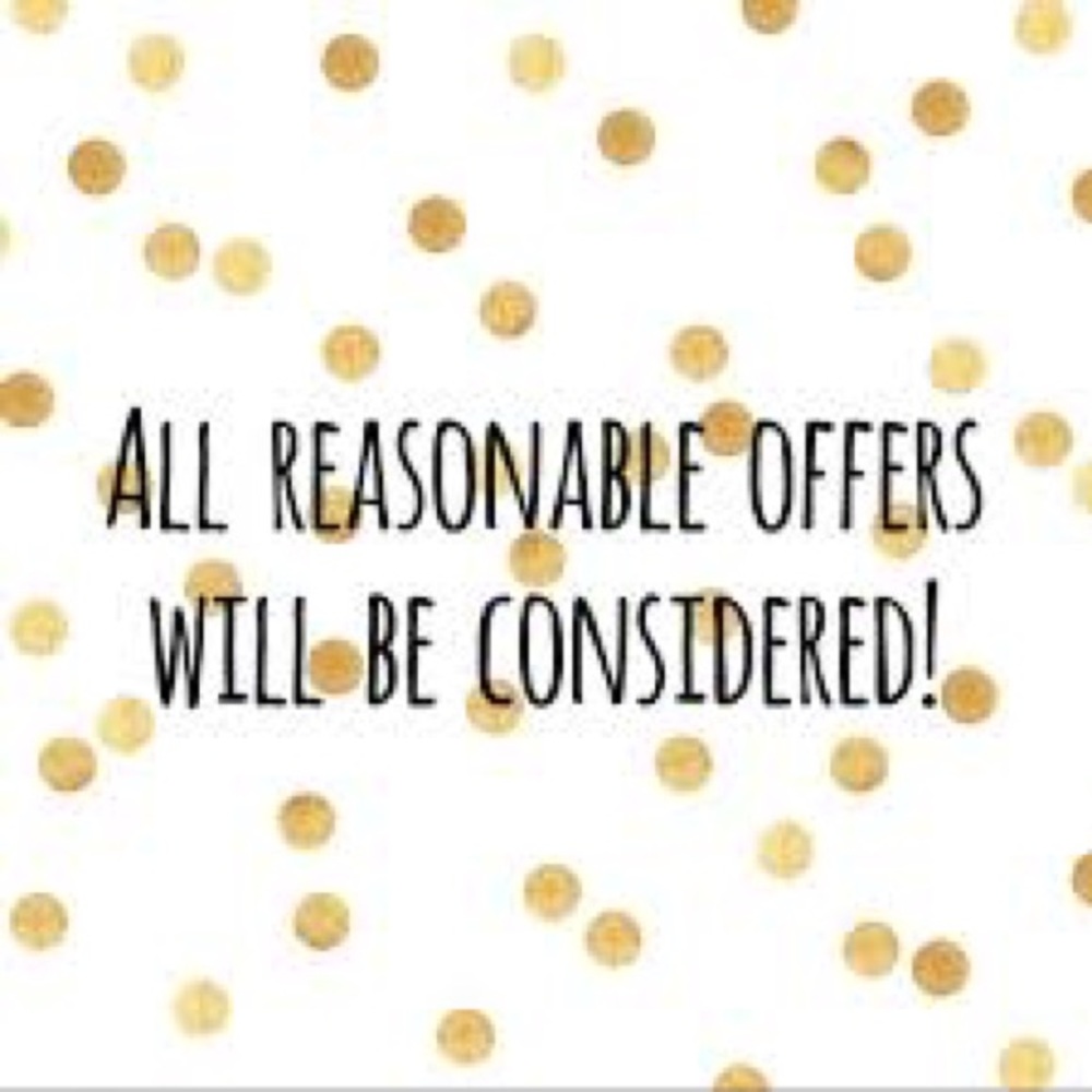 All reasonable offers will be considered 😘